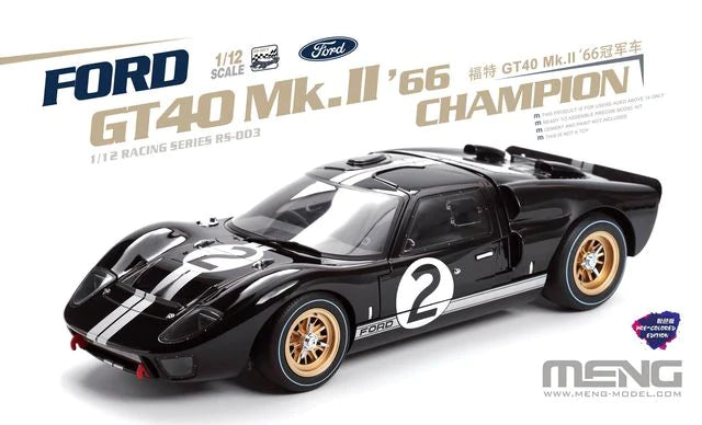 Meng RS003 1/12 FORD GT40 Mk.II ?66 Champion (Pre-colored Edition)