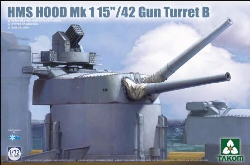 Takom 5020 1/72 HMS Hood MK 1  15/42 Gun Turret B